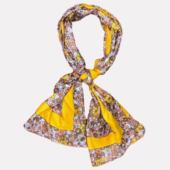 Vintage polyester rectangle scarf - Picture 2 of 5